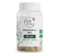 BRÛLEUR-CAPTEUR & MINCEUR - Minceur 4+ Bio - Thé Vert, Artichaut, Guarana Bio certifiés Ecocert - 120 comprimés - Cure 1 mois - Complément Alimentaire BELLE&BIO - Fabriqué en France