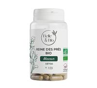 Belle&Bio Reine des Prés Bio 120 Gélules 200 Mg/Jour Détox Certifié Par Ecocert Fabriqué en France