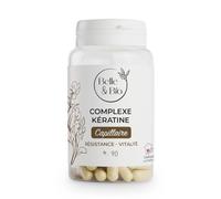 BELLE&BIO - Résistance & Vitalité - Complexe Kératine - 90 Gélules - Cure de 20 Jours - Complément Alimentaire - Fabriqué en France