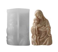 Belle Bougie Artisanale Fait À La Main Moule Créative Mère Étreint Une Statue D'enfant En Forme De Fabrication D'argile De Poterie Douce