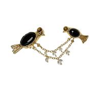 Belle broche d ' oiseaux d ' amour assortie à la mode, broche dorée pour toute tenue, bijoux à la mode, pour femmes, bijoux rétro en forme d ' oiseau