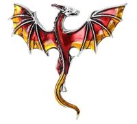Belle broche émaillée avec détail de, construction en alliage, accessoire de mode de tous les jours, unisexe, épingle à revers, bijoux de fête du nouvel an,