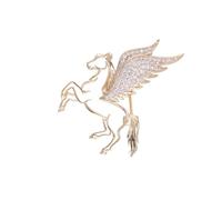 Belle broche en métal en forme de cheval volant - Bijou amusant - Texture en alliage - Pour une fête quotidienne et un usage quotidien, taille unique, Comme décrit