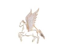 Belle broche en métal en forme de cheval volant - Bijoux amusants - Texture en alliage - Pour une fête quotidienne et un usage quotidien - Broche cadeau, taille unique, Comme décrit