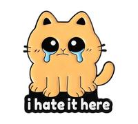 Belle broche en métal motif chats de dessin animé, bijoux amusants, badges uniques, texture en alliage, convient pour une fête quotidienne et un usage quotidien, accessoire de mode, taille unique