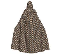 Belle cape de sorcière à capuche Tour Eiffel Paris 190 cm pour adulte | Costume cape unisexe pour cosplay, magicien, festival, Renaissance