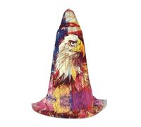 Belle cape d'Halloween aigle noire à capuche pour homme et femme - Cape parfaite pour fête costumée, cosplay, adaptée pour les adolescents, noir, Small