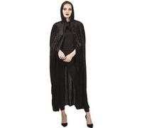 Belle cape noire avec capuche Velours 140 cm REF/16211 Homme/Femme, thème vampire, sorcier et sorcière - ptit clown noir G