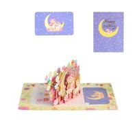 Belle carte d ' anniversaire 3D avec des détails de coupe précis et complexes et une enveloppe premium incluse Carte d ' anniversaire pour offrir, coupe légère
