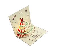 Belle carte d'anniversaire avec lumières lumineuses et mélodies - Fournitures de fête d'anniversaire uniques pour les enfants et la famille