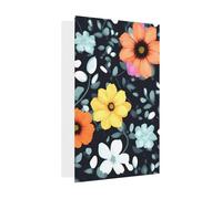 Belle carte de vœux vierge avec fleurs colorées, 10,2 x 15,2 cm, carte de vœux de vacances, convient pour toutes les occasions.