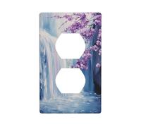 Belle cascade violet cerise couvercle interrupteur couvercle décoratif 1 gang plaque murale pour cuisine salle de bain taille 7 x 11,4 cm