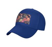 Belle casquette de baseball unisexe imprimé feu d'artifice en coton profil bas réglable chapeau de soleil style vintage moderne pour adultes, bleu roi, Taille unique