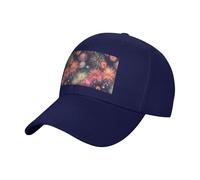 Belle casquette de baseball unisexe imprimé feu d'artifice en coton profil bas réglable chapeau de soleil style vintage moderne pour adultes, bleu marine, Taille unique