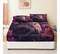 Belle Chouette Drap Housse Bonnets 30 cm pour Matelas Épais 90 x 190 cm Multicolore Housse de Matelas en Microfibre avec Une Rebord Élastique