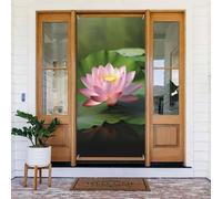 Belle couverture de porte à fleurs - Bannière à suspendre pour porte d'entrée - Fond photo - Printemps - Été - Décoration saisonnière - Panneau pour intérieur ou extérieur - Jardin - Vacances - 183 x