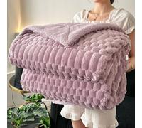 Belle Couverture en Polaire Mignonne, Moelleuse Ultra Douce Moelleuse, idéale pour Les canapés chaises de lit de canapé, de décoration de Toute Saisons Confort à la Maison Violet 180 * 200cm