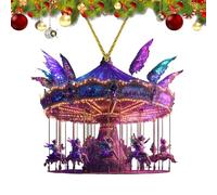 Belle décoration de cheval en bois acrylique - Décoration de Noël - Pendentif carrousel décoratif - Décoration de cheval compacte pour la famille, les amis, les collègues