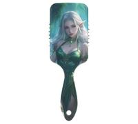 Belle elfe Woman Fantasy Art Style Brosse à cheveux massée pour tous les types de cheveux avec poignée ergonomique cepillo para cabello de mujer