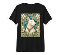 Belle Epoque Bull Terrier Chien Maman Papa Art T-Shirt Haut de Gamme