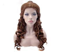Belle et la bête adulte femmes princesse Belle queue de cheval perruque Cosplay cheveux bruns Buch queue de cheval Belle Costume AG-379