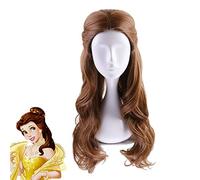 Belle et la bête princesse Belle Cosplay perruque femmes longs ondulés cheveux synthétiques Halloween Costume fête jeu de rôle perruques 1116