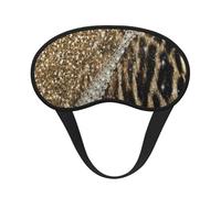 Belle fausse fourrure léopard chic et girly,Masques de sommeil occultants, cache-yeux couvrants, masques de sommeil anti-lumière