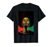 Belle Femme Africaine Couleurs Rouge, Jaune, Vert T-Shirt Graphique avec Valeur