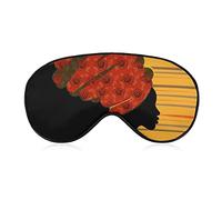 Belle femme africaine drôle sommeil masque pour les yeux doux bandeau yeux couverture avec sangle réglable nuit visière pour hommes femmes