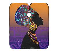 Belle Femme Noire Cape De Coupe Antistatique Blouse Coiffeur Imperméable Cape De Cheveux Pour Salon Instituts De Beauté Coiffeurs 140X168Cm