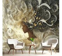 Belle Femme Papier Peint, 250X175 Cm Wasserdichte Tapete Dekorativ Art Du Découpage Papier 3D Kontakt Papier Für Wohnzimmer Schlafzimmer Waschraum Schrank Wand Couleurs Mélangées