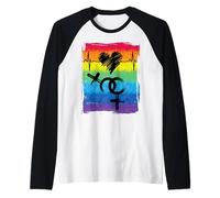 Belle fierté LGBTQ Les Gays Lesbiennes Adorent Le Tournesol Manche Raglan