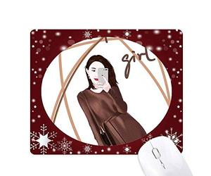 belle figure art design illustration tapis de souris en hiver flocon de neige