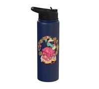 Belle fille coréenne portant un Hanbok coréen traditionnel Stainless Steel Insulated Water Bottle