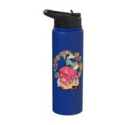 Belle fille coréenne portant un Hanbok coréen traditionnel Stainless Steel Insulated Water Bottle