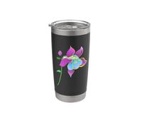 Belle fleur de colie, arty, fleur sauvage, fleur de printemps Gobelet isotherme en acier inoxydable double paroi