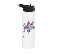Belle fleur de colie, arty, fleur sauvage, fleur de printemps Stainless Steel Insulated Water Bottle