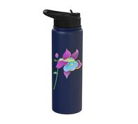 Belle fleur de colie, arty, fleur sauvage, fleur de printemps Stainless Steel Insulated Water Bottle