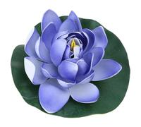 Belle fleur de lotus artificielle en mousse flottante réaliste pour jardin et étang
