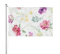 Belle fleur fraîche de printemps,Drapeau de jardin, bannière décorative, drapeau double face, 2 x 3 pieds, pour extérieur et intérieur