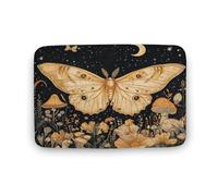 Belle Fleur Papillon, Plante Sauvage, Lune Paillasson D'Entree Antidérapant Welcome Paillassons Doux Tapis De Douche pour Extérieur Couloir Porte 40X60Cm