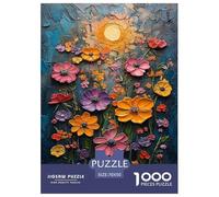 Belle Fleur Puzzle 1000 Pièces Plantes pour Adultes Jeu De Défi Familial Décoration Intérieure Jeux Éducatifs Cadeaux d'anniversaire pour Noël Tueur Ennuyeux 70x50cm/1000pcs
