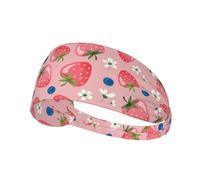 Belle Fraise Rose,Bandeau de Sport Unisexe, Bandeau élastique Multi-usages pour Cheveux