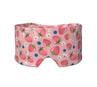 Belle fraise rose,Masque pour les yeux bloquant la lumière Cache-yeux et cache-oreilles pour le sommeil