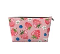 Belle Fraise Rose, Trousse de Maquillage Trousse à cosmétiques Trousse de Toilette de Voyage Portable Pochette de Toilette