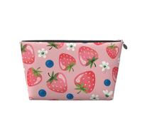 Belle Fraise Rose, Trousse de Toilette Trousse de Maquillage Sac à cosmétiques Trousse de Toilette de Voyage Portable