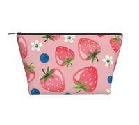 Belle Fraise Rose, Trousse de Toilette Trousse de Maquillage Sac à cosmétiques Trousse de Toilette de Voyage Portable