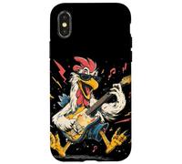 Belle Guitare Rolling Chicken pour Les Amateurs de Rock'n Roll Coque pour iPhone X/XS