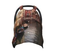 Belle housse de siège de voiture pour bébé avec vue sur le canal de Venise, multi-usages, respirante, couverture d'allaitement pour maman, pare-soleil doux, cadeau de fête prénatale