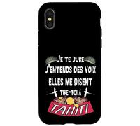 Belle idee Cadeau Souvenir de l'ile de Tahiti Coque pour iPhone X/XS